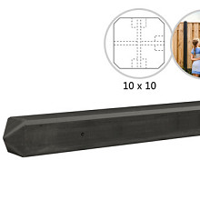 Betonpaal (T-paal) met diamantkop t.b.v. betonplaten met motief 10 x 10 x 275 cm * ongecoat